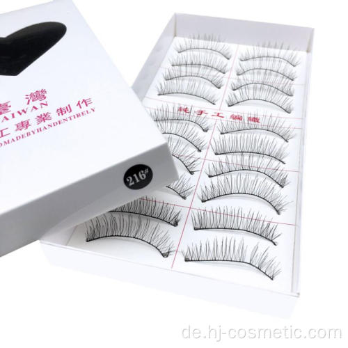 3 verschiedene Arten koreanische PBT-Faser koreanische Seide falsche Wimpern 10 Paare / Schachtel
